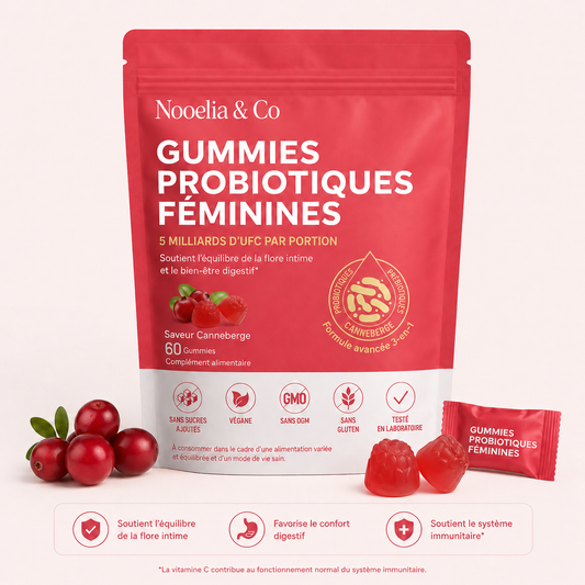 Gummies Probiotiques Féminines – Cranberry & 5 Milliards d’UFC