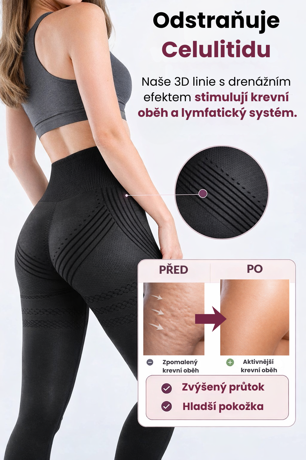 3D tvarující legíny proti celulitidě