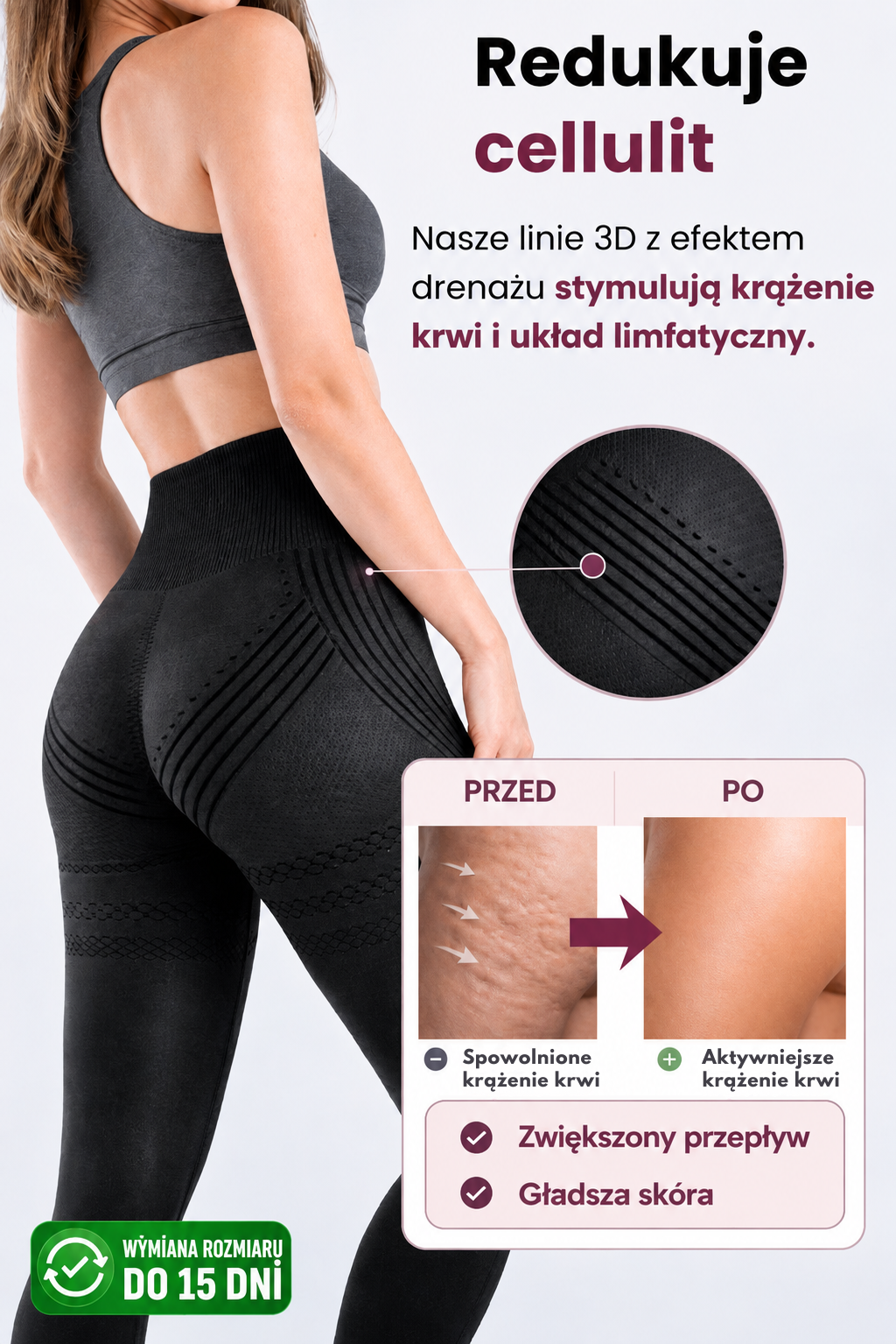3D tvarující legíny proti celulitidě